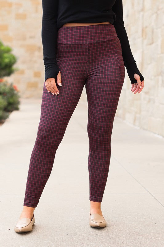 Stacey B's The Wren Plaid Leggings