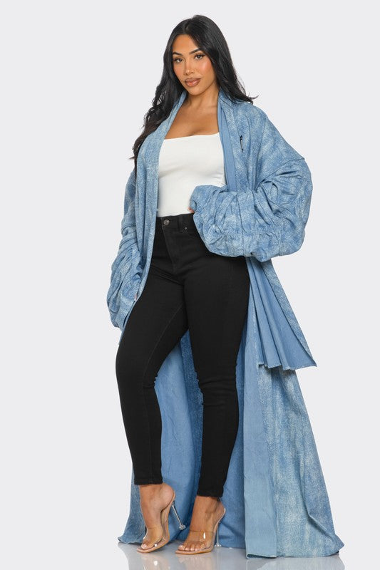 Stacey B's Maxi Denim Duster Coat