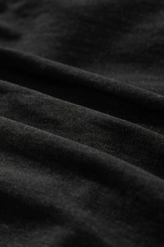 Stacey B's Puff Sleeve Tiered Ruffled Chambray Mini Dress