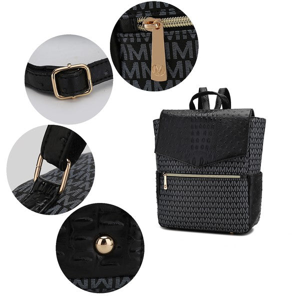 Stacey B's MKF Leidy M Signature/Croco Backpack