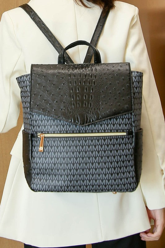 Stacey B's MKF Leidy M Signature/Croco Backpack