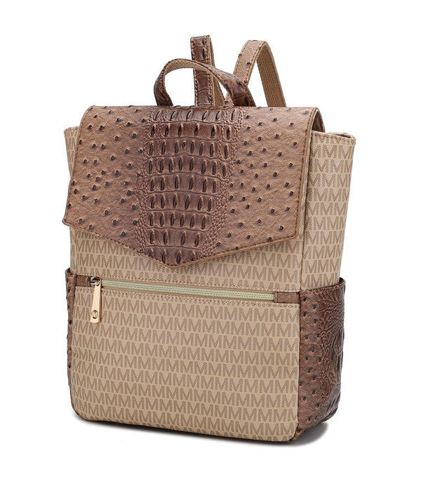 Stacey B's MKF Leidy M Signature/Croco Backpack