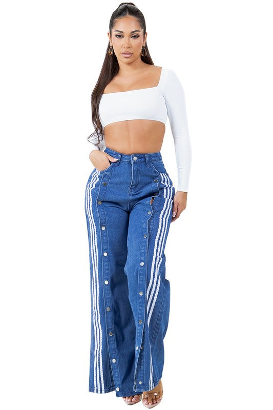 Stacey B's Women Fashion Casual Style Denim Pants