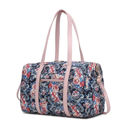 Stacey B's MKF Khelani Quilted Botanical Pattern Duffle Bag