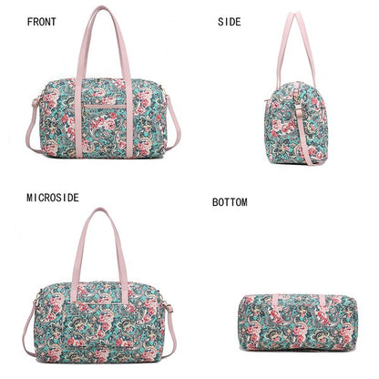 Stacey B's MKF Khelani Quilted Botanical Pattern Duffle Bag