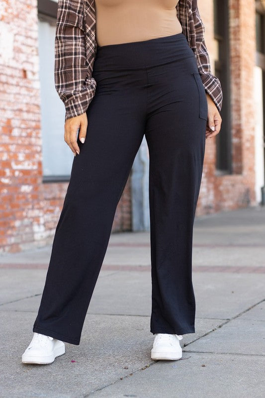 Stacey B's The Brooke Black Wide Leg Full Length with Pockets