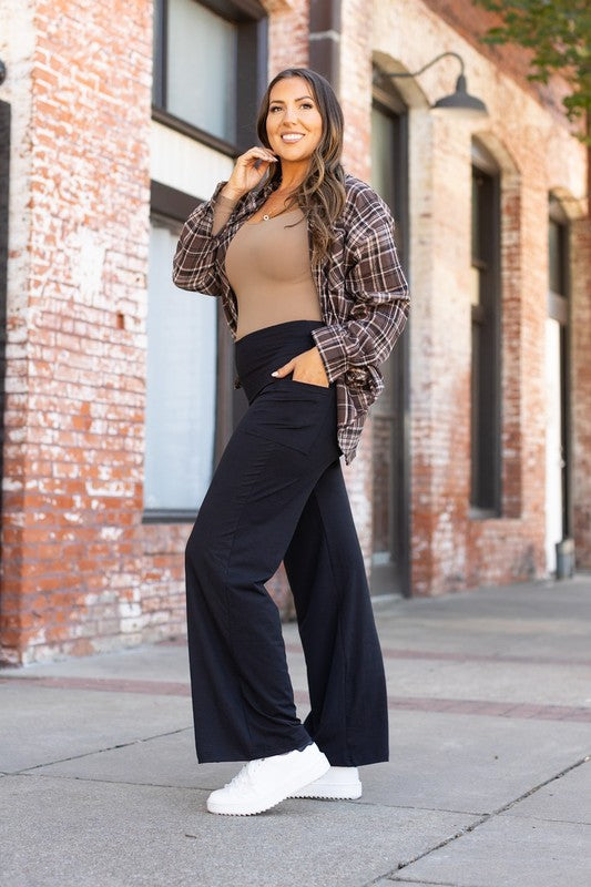 Stacey B's The Brooke Black Wide Leg Full Length with Pockets