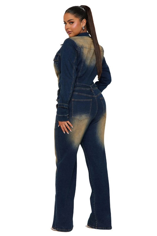 Stacey B's Women Denim Sexy Jumpsuit