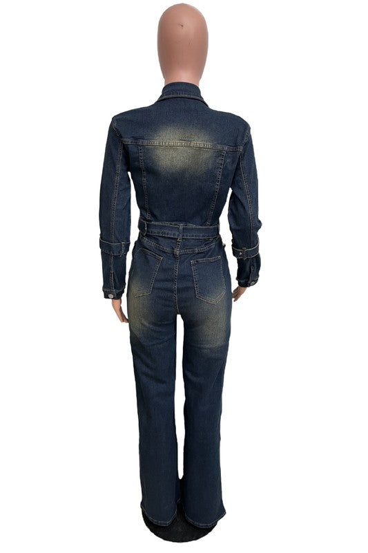 Stacey B's Women Denim Sexy Jumpsuit