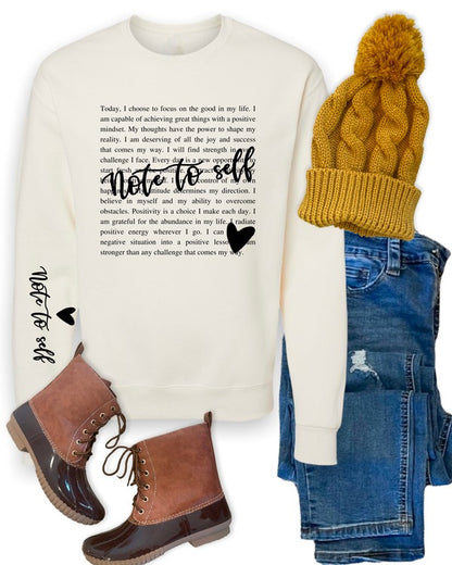 Stacey B's Note to Self Crew Sweatshirt