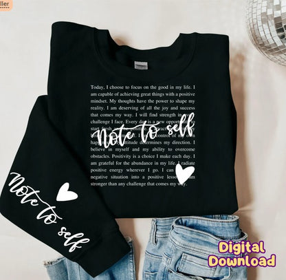 Stacey B's Note to Self Crew Sweatshirt