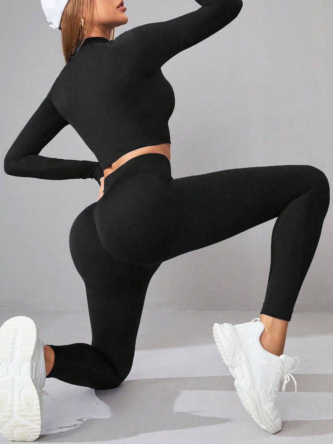 Stacey B's Mock Neck Long Sleeve Top and Leggings Active Set