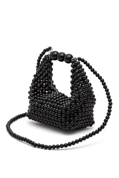 Stacey B's Petite Pearl Braided Top Handle Clutch Bag