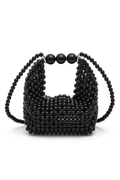 Stacey B's Petite Pearl Braided Top Handle Clutch Bag