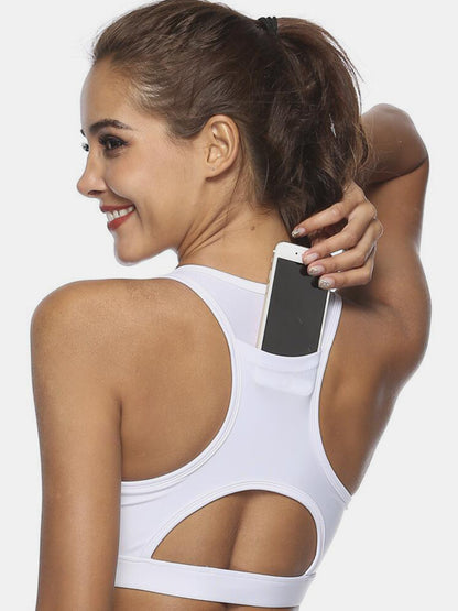 Stacey B's Cutout Scoop Neck Active Tank
