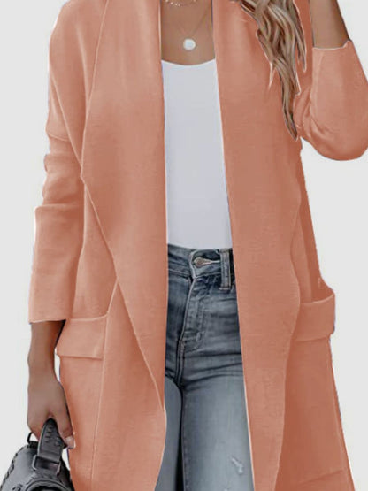 Stacey B's Open Front Dropped Shoulder Outerwear
