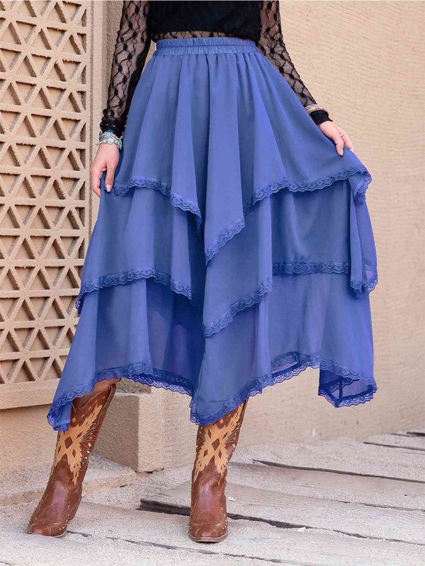 Stacey B's Tasha Tiered Midi Skirt