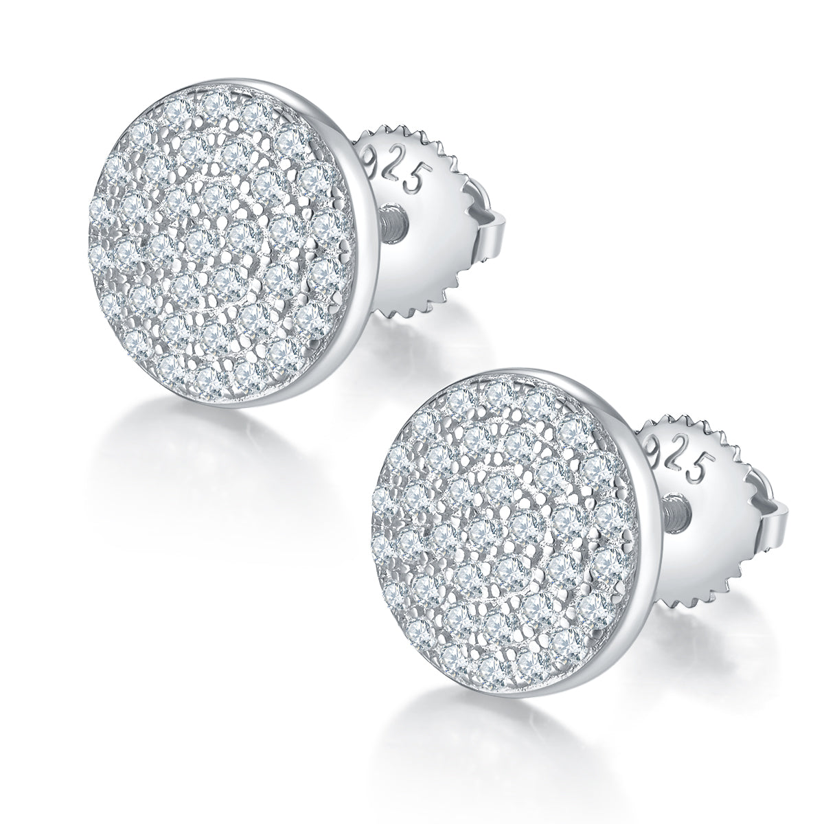 Stacey B's Moissanite 925 Sterling Silver Earrings