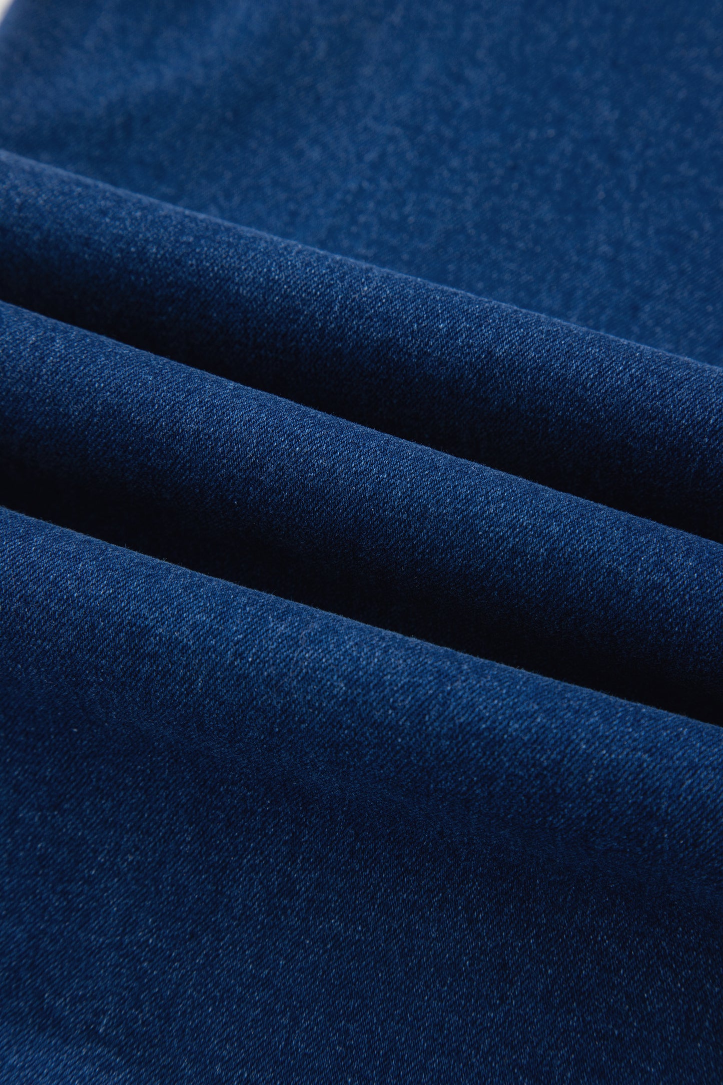 Stacey B's Sail Blue Hardware Decor Patched Pockets Wide Leg Denim Pants