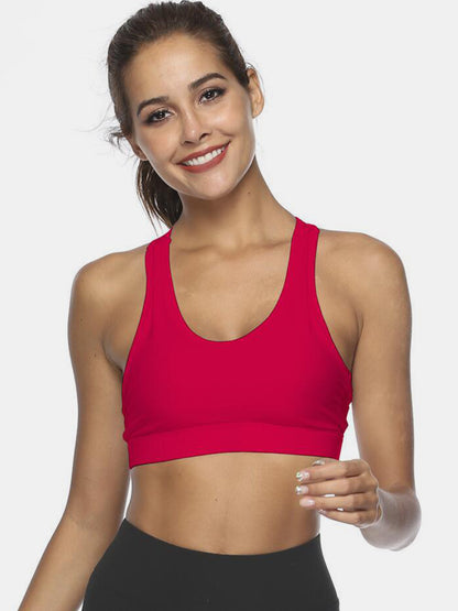 Stacey B's Cutout Scoop Neck Active Tank