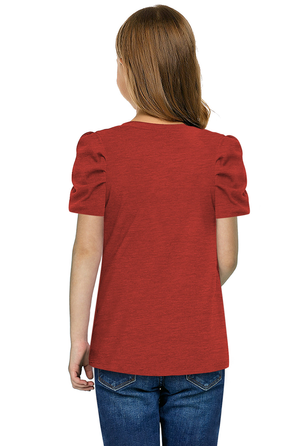 Stacey B's Round Neck Puff Sleeve T-Shirt