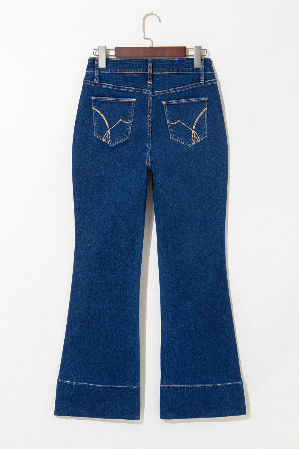 Stacey B's Sail Blue Center Seam Deep Wash Straight Jeans