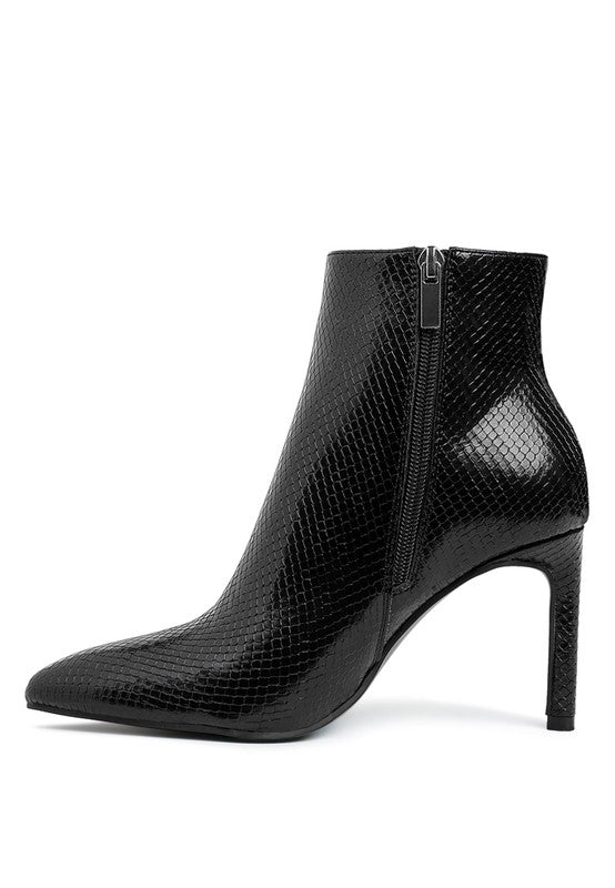 Stacey B's Tatria Textured Stiletto Heel Ankle Boots