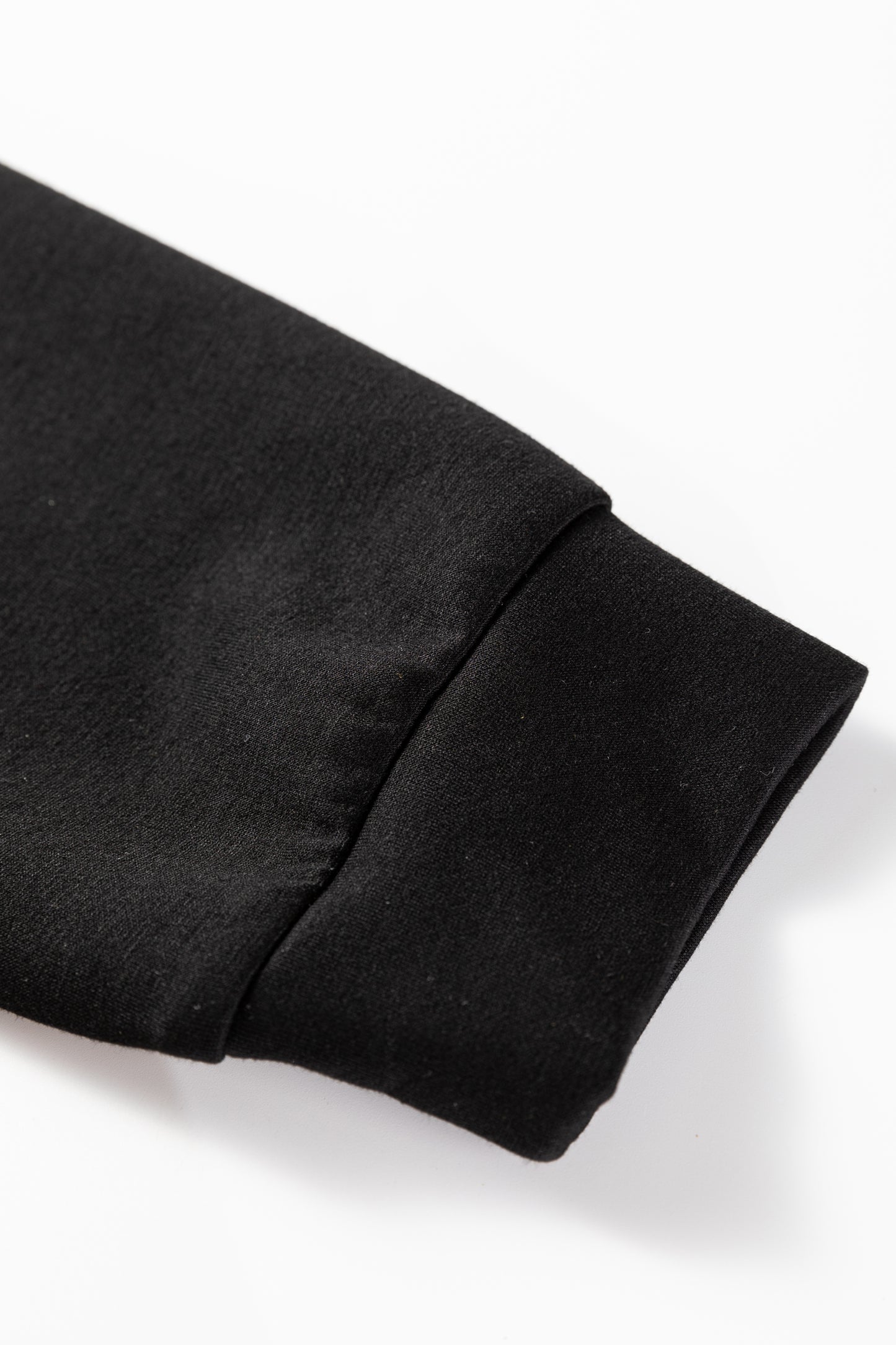 Stacey B's Black Two-tone Long Sleeve Zipped Front Casual Romper