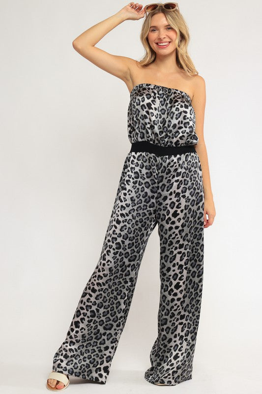 Stacey B's Printed Plus Jumpsuit