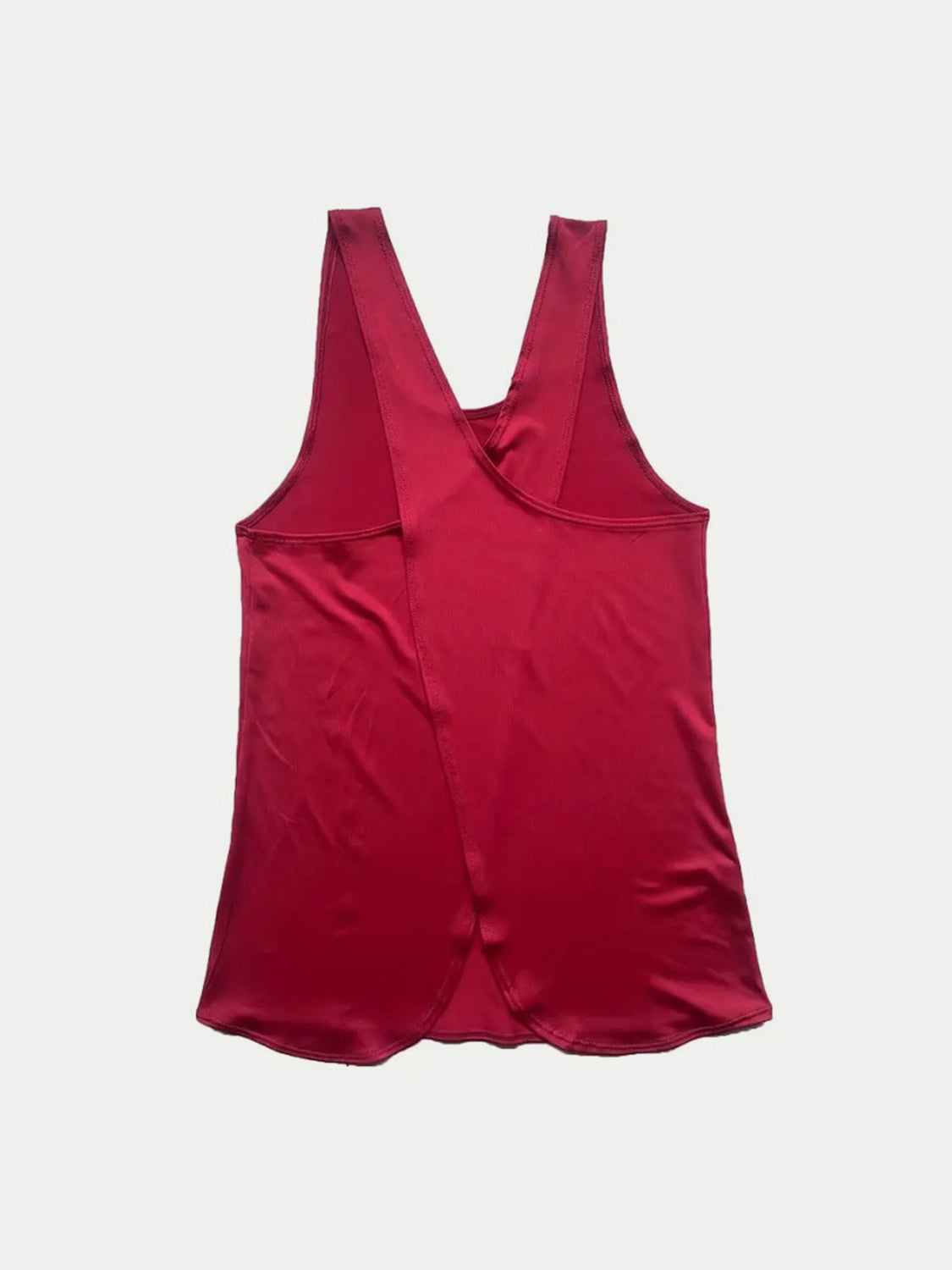 Stacey B's Crisscross Scoop Neck Active Tank