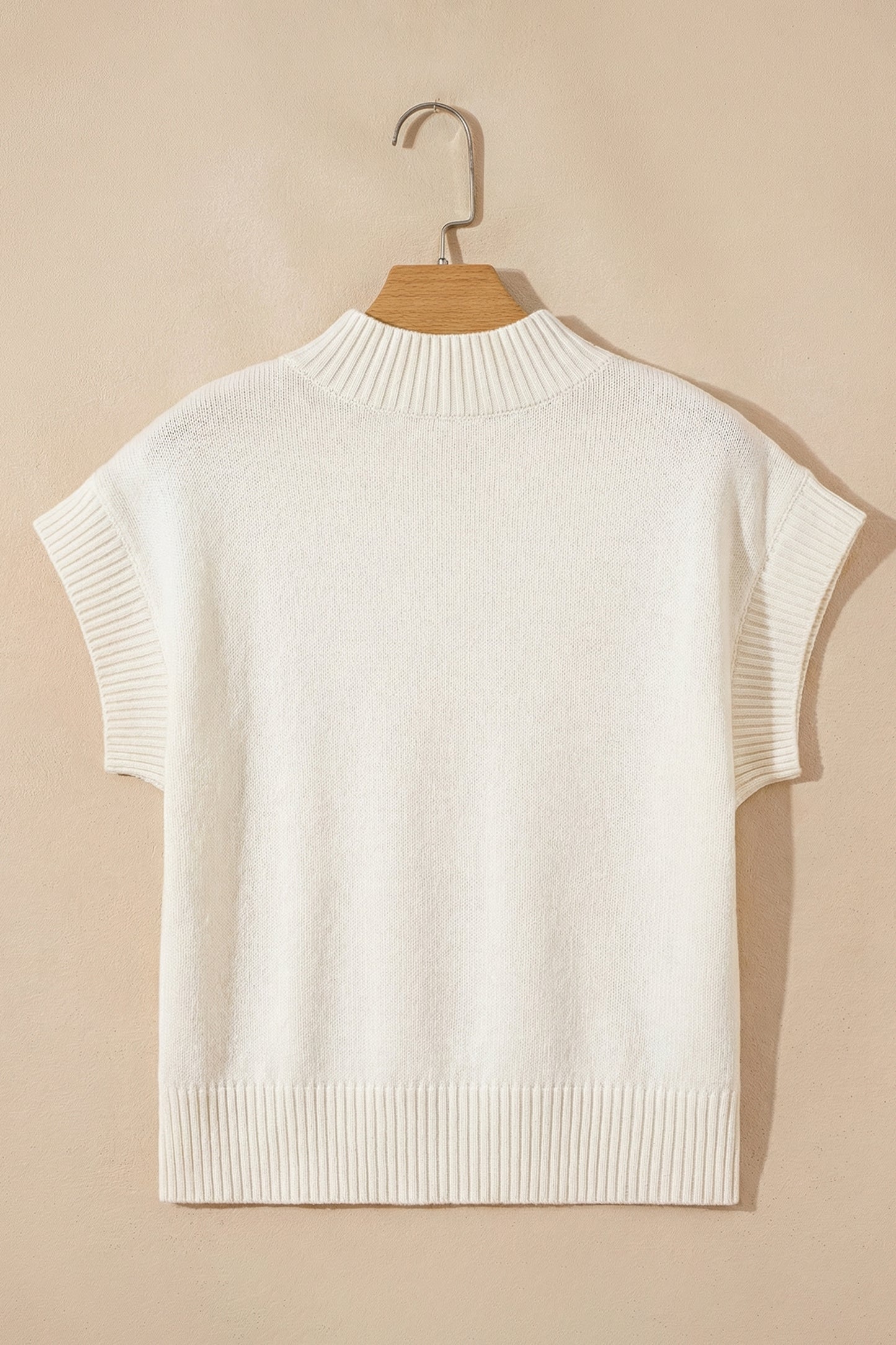 Stacey B's White Valentine Heart Graphic Cropped Short Sleeve Sweater
