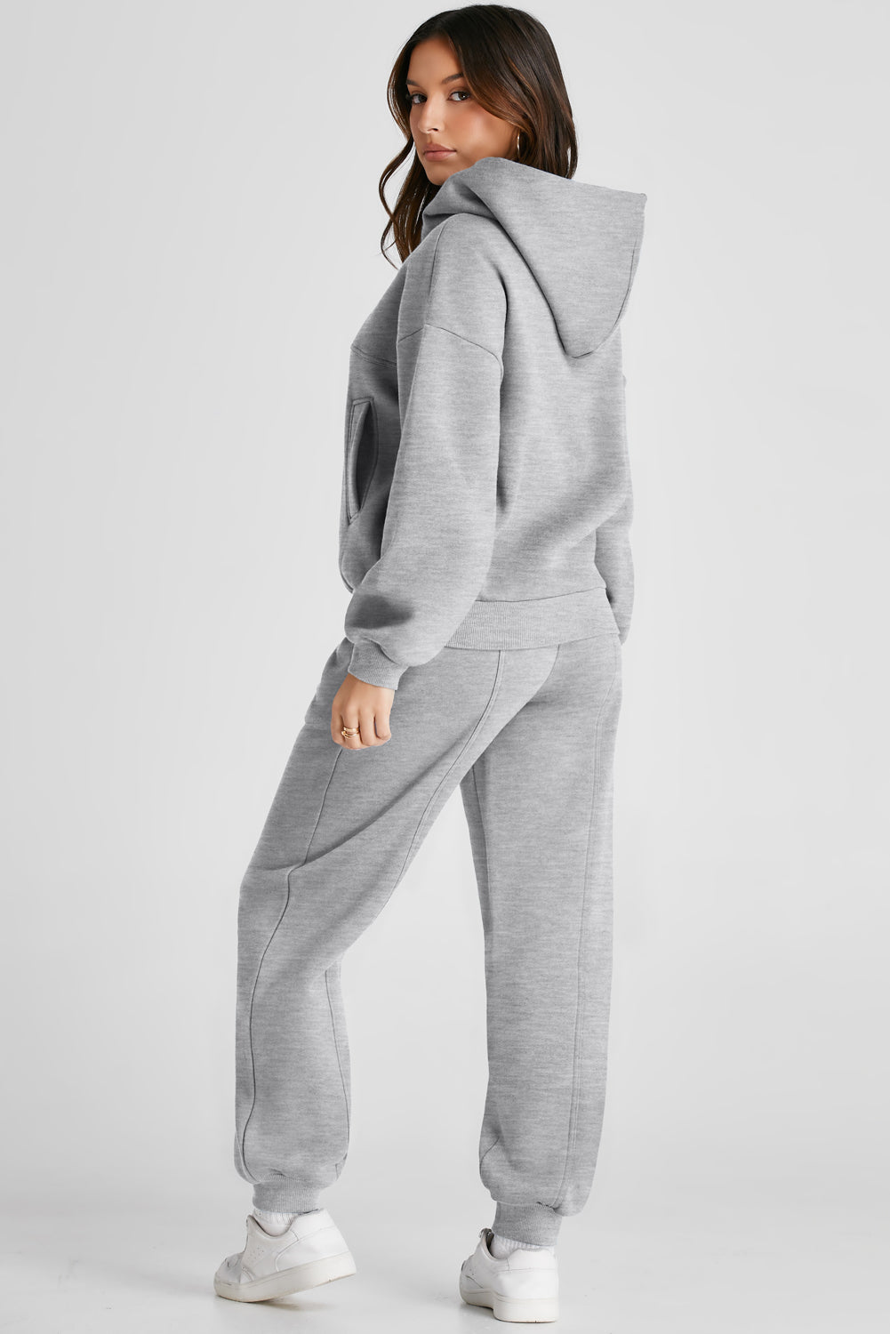 Stacey B's Dropped Shoulder Long Sleeve Hoodie and Pants Active Set