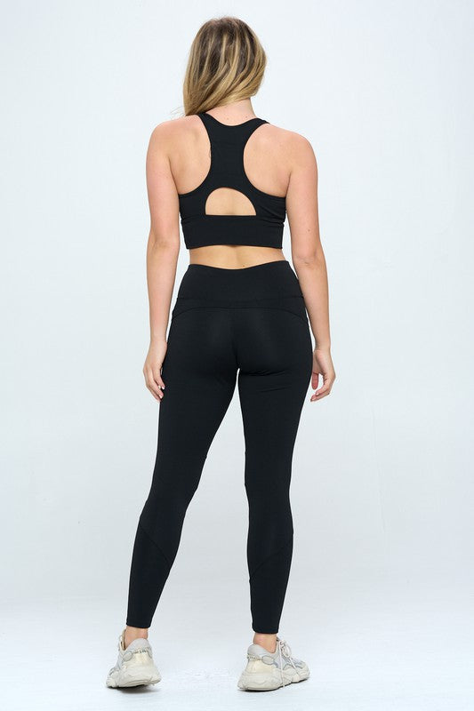 Stacey B's Two Piece Activewear Set with Cut-Out Detail