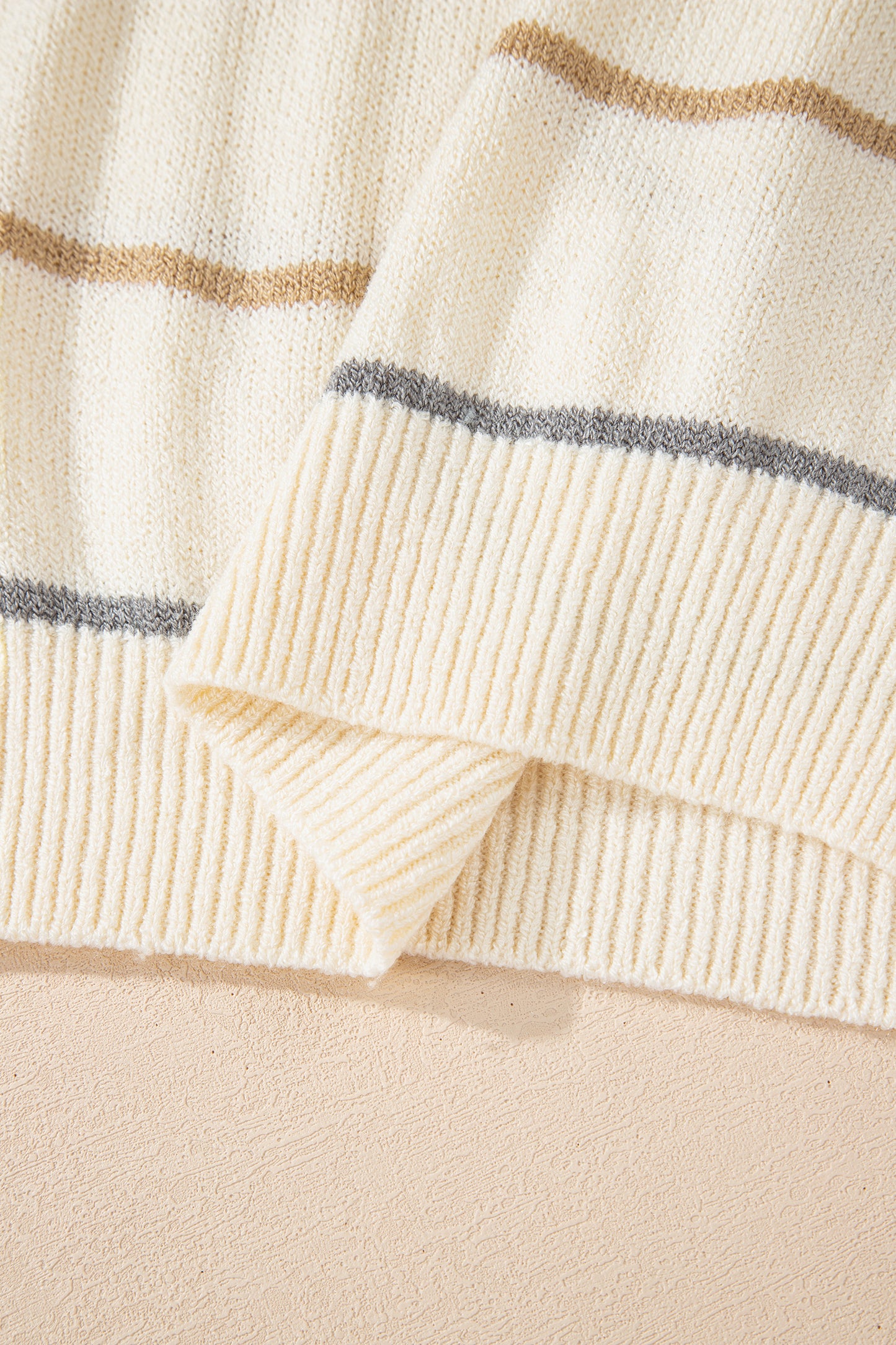 Stacey B's Multicolour Striped Print Drop Shoulder Shift Sweater Mini Dress