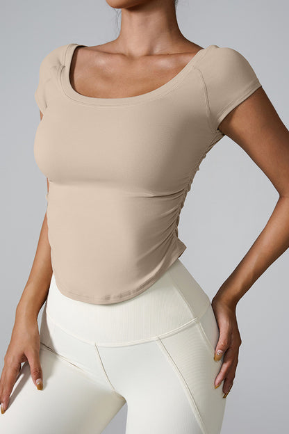 Stacey B's Round Neck Short Sleeve Active T-Shirt