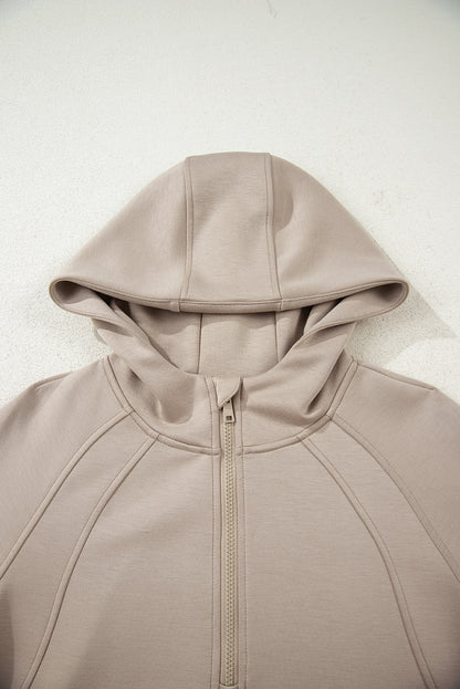 Stacey B's Jet Stream Half Zip Thumbhole Sleeve Hoodie Active Pants 2pcs Outfit