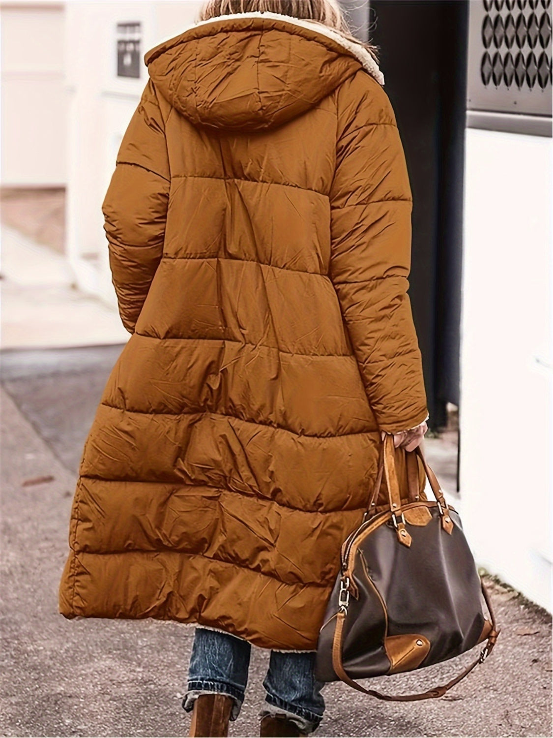 Stacey B's Zip Up Sherpa Hooded Coat