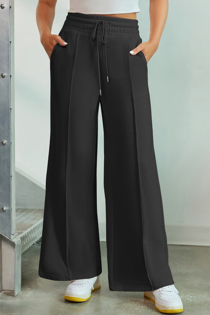 Stacey B's Drawstring Wide Leg Pants with Pockets