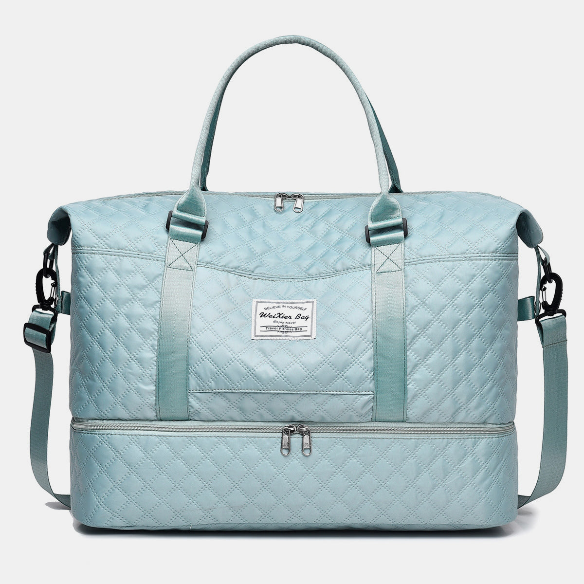 Stacey B's Diamond Grid Oxford Cloth Oversize Travel Bag