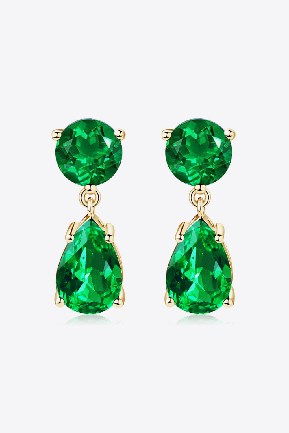 Stacey B's Lab-Grown Emerald Drop Earrings