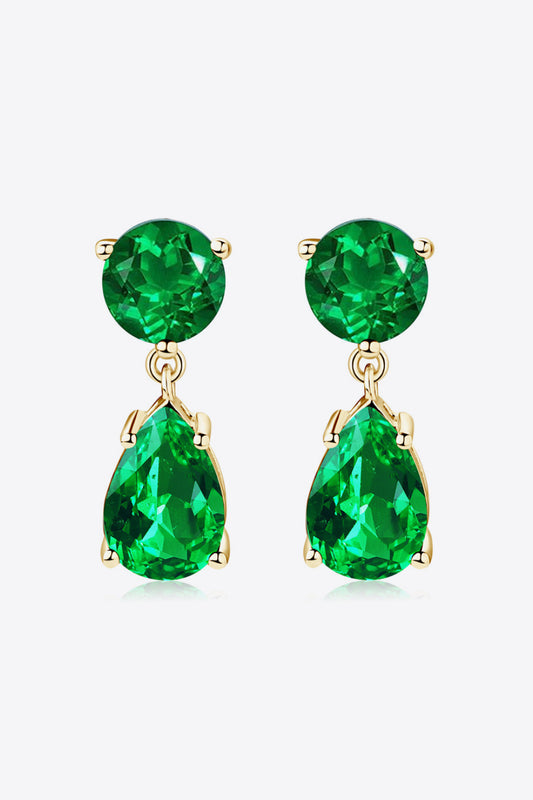 Stacey B's Lab-Grown Emerald Drop Earrings