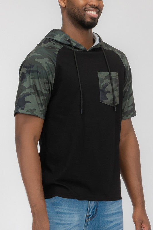 Stacey B's Short Sleev Camo Color Black