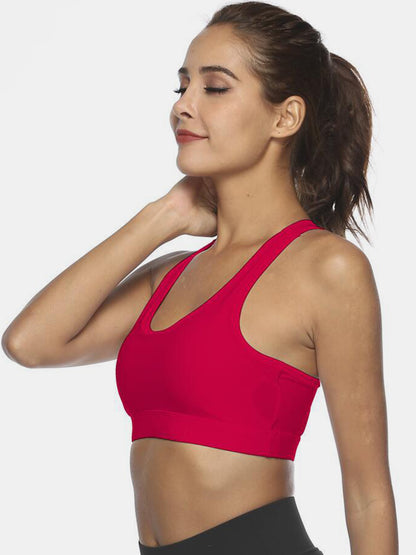 Stacey B's Cutout Scoop Neck Active Tank