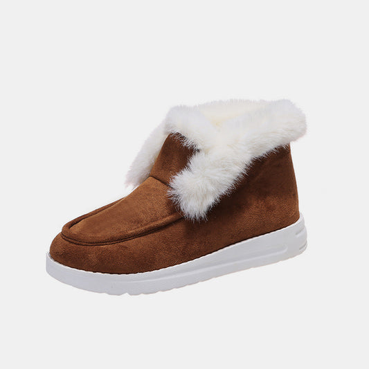 Stacey B's Furry Suede Snow Boots