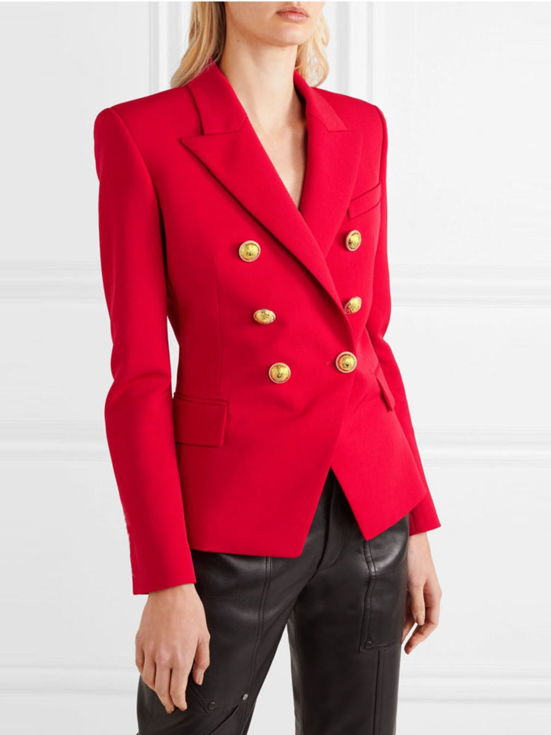 Stacey B's Lapel Collar Long Sleeve Blazer