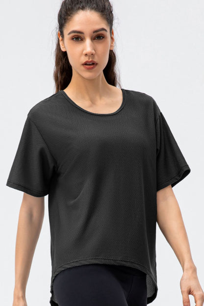 Stacey B's Round Neck Short Sleeve Active Tee