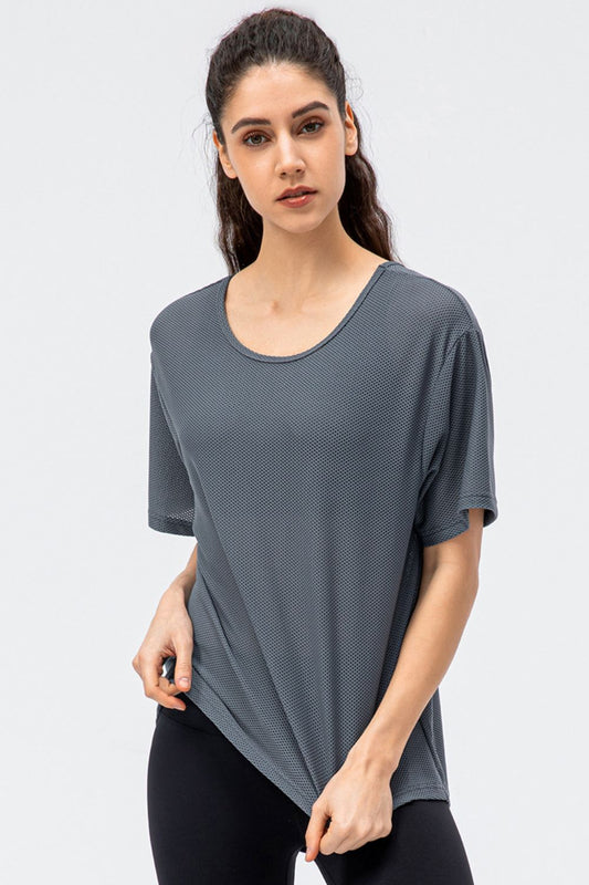 Stacey B's Round Neck Short Sleeve Active Tee