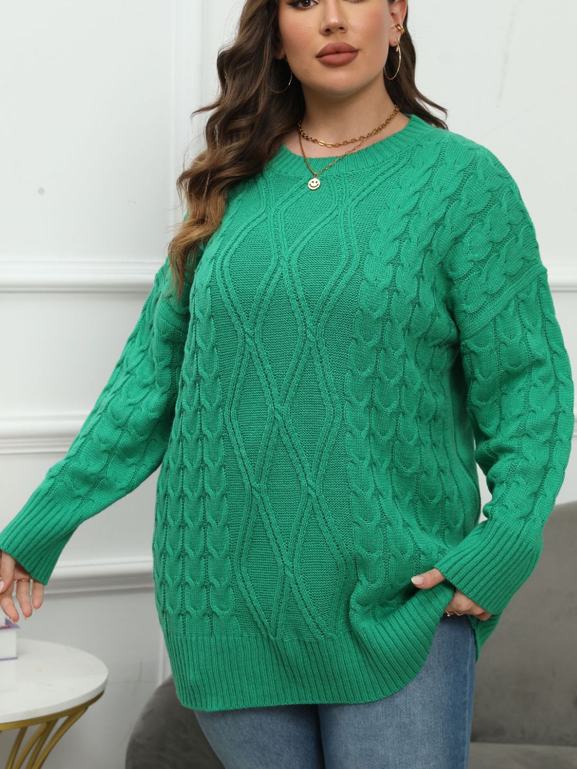 Stacey B's Round Neck Long Sleeve Sweater