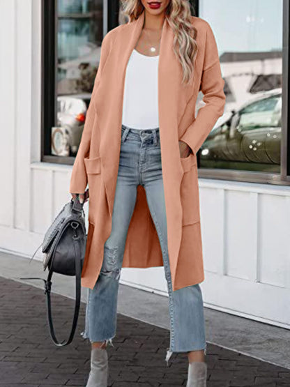 Stacey B's Open Front Dropped Shoulder Outerwear