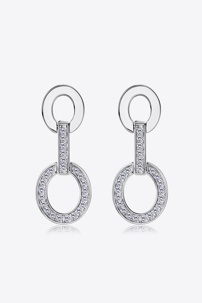 Stacey B's Moissanite 925 Sterling Silver Earrings
